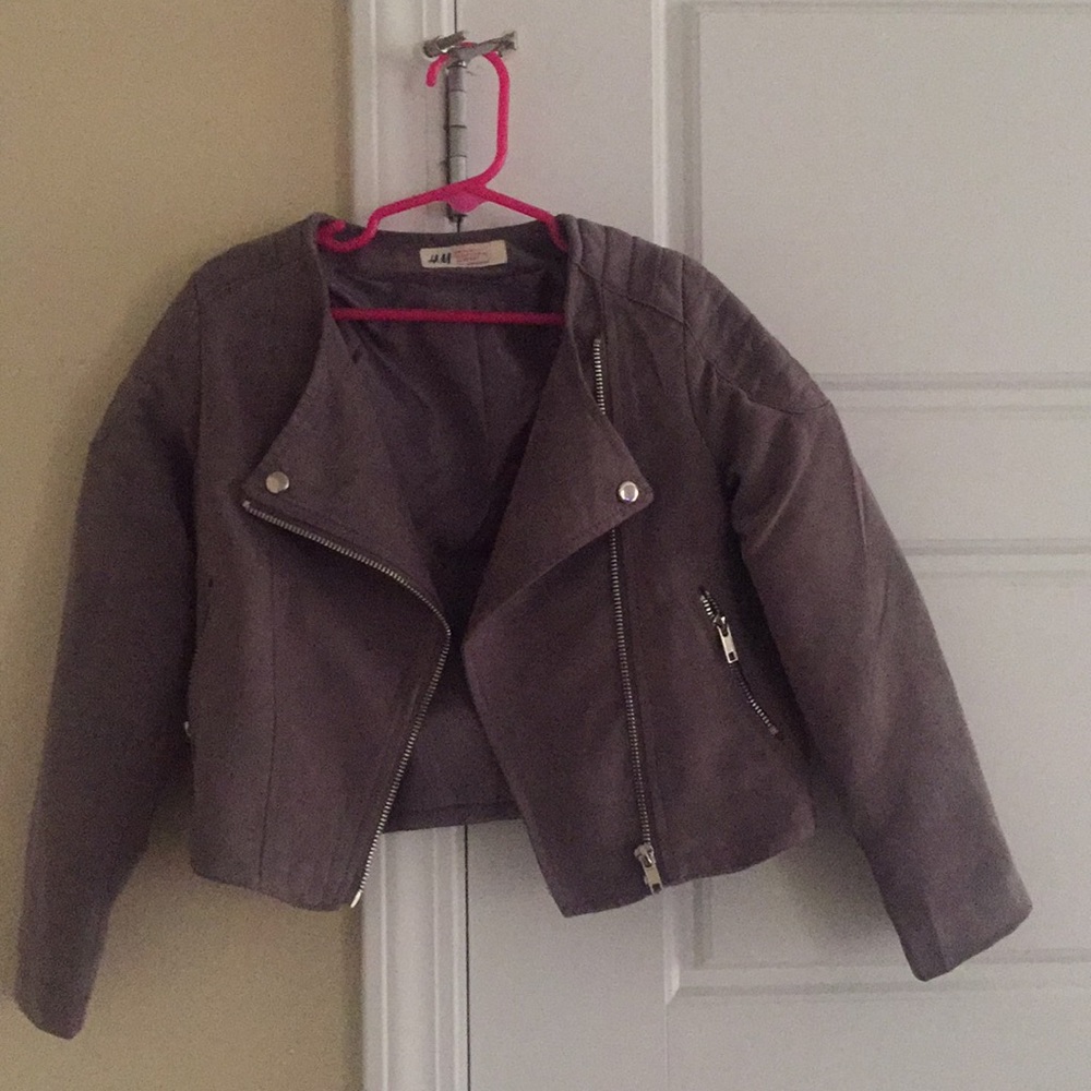 Girls Grae Suede Moto Jacket (H&M)